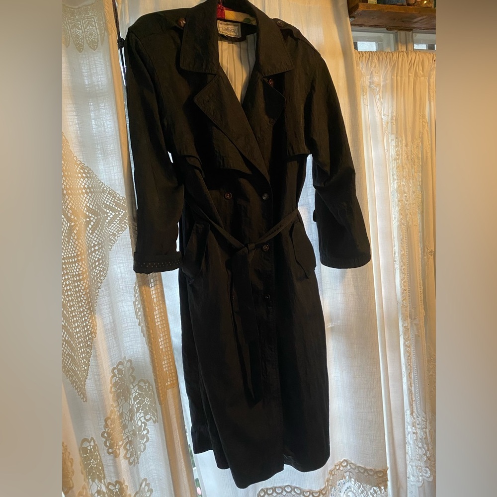 Gallery Black Trench Coat